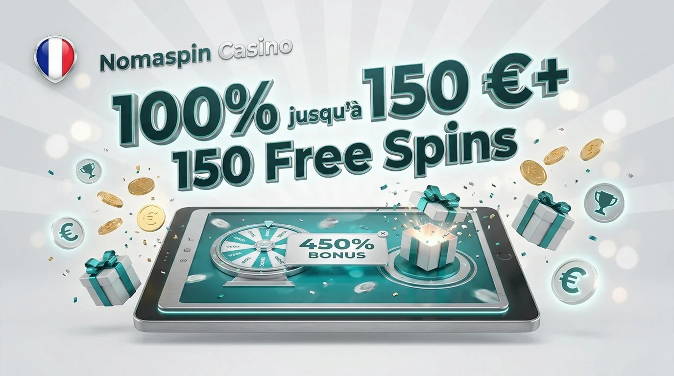 100% jusqu'à 150 €+ 150 Free Spins
